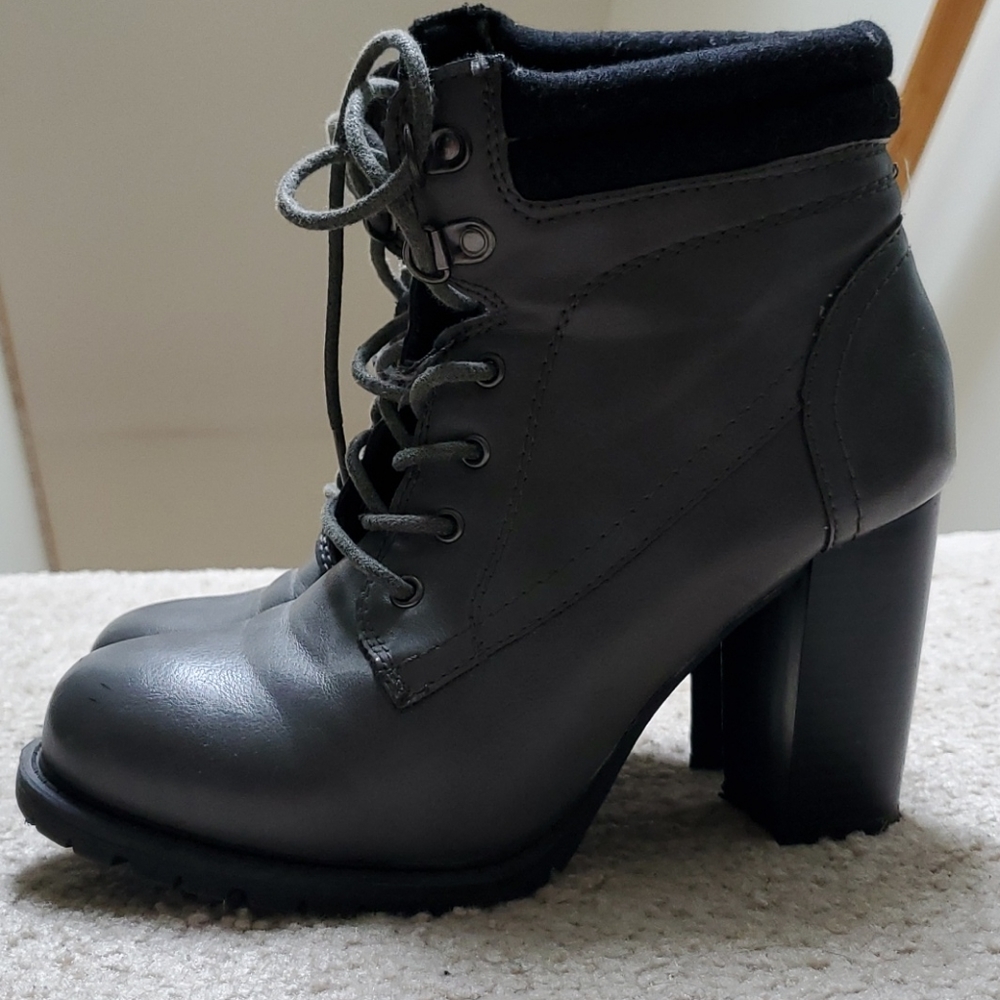 Grey Maurices Heeled Boots